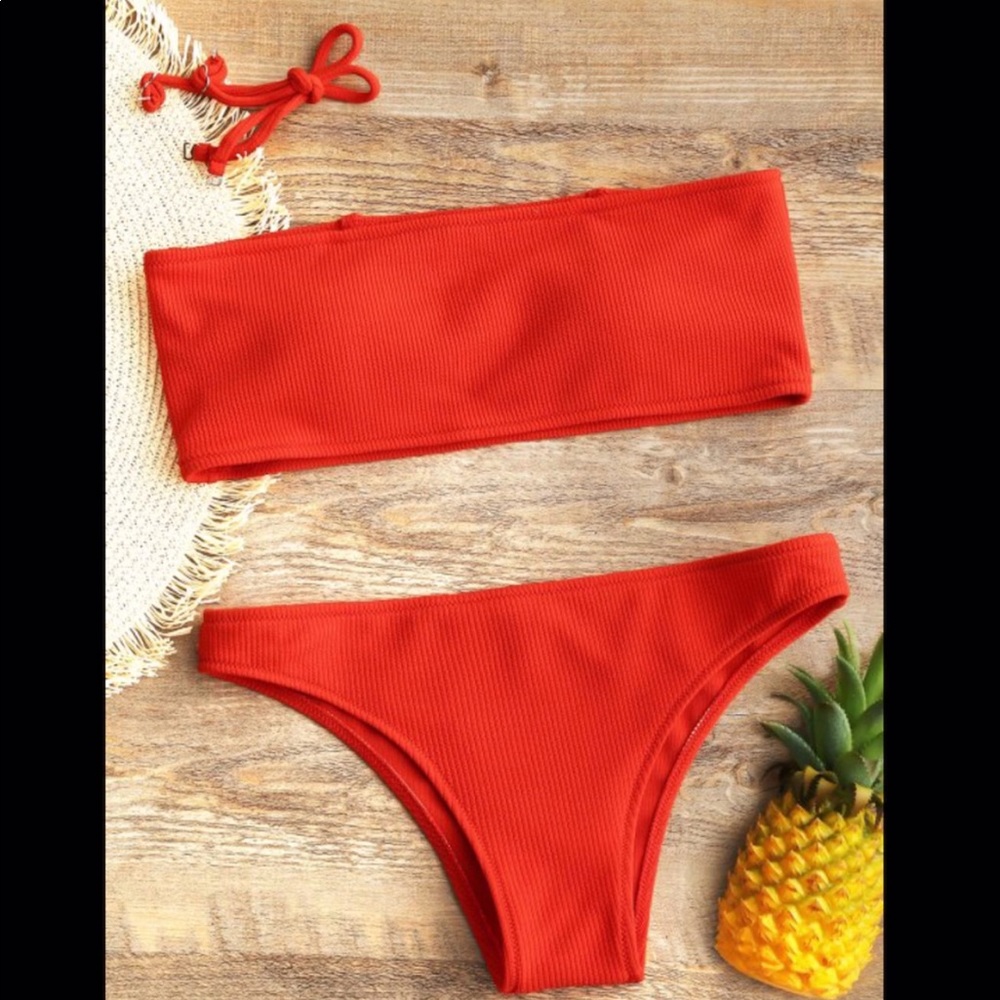 🦋3/$20🦋 Zaful Red Bandeau Bikini Set